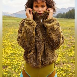 Free people movement fleece quarter zip sweater